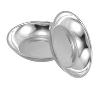 Angoily 2pcs Stainless Steel Precision Weighing Plates for Mechanical Dial Scales Kitchen Scale Pans with Smooth Surface for Accurate Industrial and Lab Use