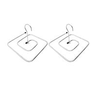 Angoily 2Pcs Stainless Steel Rotating Clothes Rack Quilt Hanging Shelf with 360 Hook for Quick-Drying Sheets and Blankets Space-Saving Laundry Hanger 10.6X9.8In