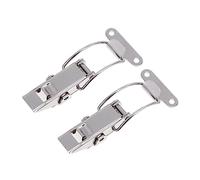 Angoily 2pcs Stainless Steel Self Locking Buckle Hasp for Cabinet and Box Smooth Operation Vibration Lock Accessory with Side for Secure Closure