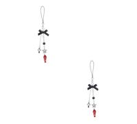 Angoily 2pcs Star Aesthetic Phone Chain Charm Strap Five- Pendant for Women Multi-functional Phone Decoration Lightweight and Portable Accessory for Personal Flair