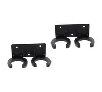 Angoily 2pcs Sturdy Metal Microphone Hanger Hook for Wall-mounted Use Featuring Double Hook Design for Ktv Environments Includes Mic Holder and Storage Bracket for Convenient Mic Stand Org