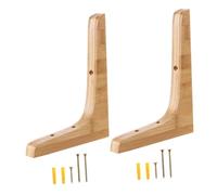 Angoily 2pcs Sturdy Wooden Triangle Shelf Brackets Heavy Duty Wall Shelf Support Wood Material for Flower Racks and Extra Storage