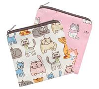 Angoily 2pcs Tampon Pouch Period Bag Lovely Polyester Portable Convenient to Carry Convenient to Store for Women Female Friends Daily Use Small and Attractive Appearance