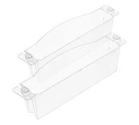 Angoily 2pcs Thickened Oil Drip Pan for Range Hood, Kitchen Oil Collection Container with Holder, Compatible with Gas Stove Cooker Hood, Grease Trap Replacement Accessory