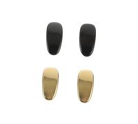 Angoily 2Pcs Titanium Nose Pads Glasses Accessories Non Slip Eyeglass Nose Pads for Stable Fit Gold and Black