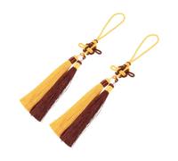 Angoily 2pcs Traditional Chinese Practice Sword Tassel for Wushu Sword and Jian Lightweight Balanced Polyester Tailored Fit for Performance Tassel Routines and Cultural Showcases