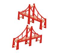 Angoily 2pcs Train Bridges Double Suspension Toys for Boys Toy Trains Accessories Construction