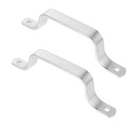 Angoily 2pcs Vintage Arched Metal Rv Cabinet Door Handles Silver Heavy Duty Drawer Pulls for Camper Trailer Dresser Marine Travel Hardware