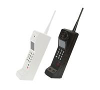 Angoily 2pcs Vintage Brick Phone Prop Retro Fake Cellphone Sculptures for Home Decor Compact Iron Retro Ornaments for Desktop Photo Props Party