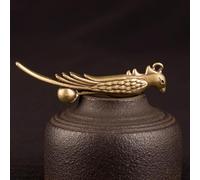 Angoily 2Pcs Vintage Creative Copper Key Pendant Handmade Parrot Bird Hanging Ornaments for Car Keys and Bags Antique Style Decoration Gift for Holidays and Special Occasions