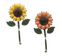 Angoily 2pcs Wall Storage Hooks Creative Sunflower Modeling Hangers Vintage Iron Art Decorative Wall Organizer for Space-Saving