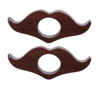 Angoily 2pcs Walnut Wood Thumb Page Book Holder, Portable Retro Wood Thumb Bookmark 8.5x3.3x1.5cm, Reading Accessory for Students, Teachers, Novel Study Use