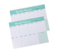 Angoily 2Pcs Weekly Work Planner Notepad for Appointment Study Plan Spiral To Do List Pad for Homeschool Management and Practical Daily Schedule Organizer