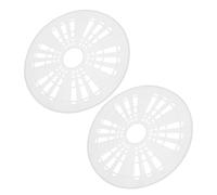Angoily 2pcs White Plastic Washing Machine Spin Cap Cover Clothes Pressing Pad Compatible with Most Washer Brands and Models, Speeds up Drying, for Automatic Washer Dehydration