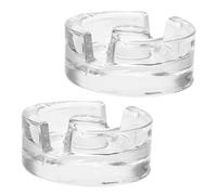 Angoily 2Pcs Wide Mouth Glass Fermentation Jar Lids with Easy Grip Handles Heavy Duty Practical Fermenting Weights for Sauerkraut Kimchi Pickles Kitchen Mason Jar Covers