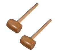 Angoily 2pcs Wooden Crab Mallet Beech Seafood Hammer for Cracking Shells Handmade DIY Jewelry Making and Craft Smooth Finish Eco-Friendly Food Hammer for Seafood and Fish Cakes
