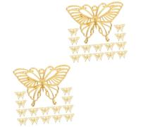 Angoily 2sets Butterfly Open Bezel Pendants for Handmade Jewelry Lightweight Alloy Charms for DIY Crafts Fillable with Resin for Necklaces and Bracelets 20pcs*2