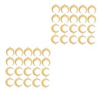 Angoily 2sets Moon Charms for Jewelry Making Double Connection DIY Moon Pendant Connectors for Bracelets Necklaces Earrings Creative Craft Accessories 50pcs*2