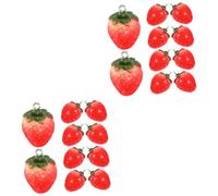 Angoily 2sets Strawberry Charms for DIY Jewelry Making Cute Fruit Pendants for Necklaces Bracelets and Crafts Birthdays Anniversaries and Special Occasions 10pcs*2