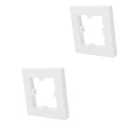 Angoily 2sets Type Wall Hole Cover Plates Socket Surround Outlet Cover Decorative Repair Plate for Home and Commercial Use Firm Edge Seal Minimalist Style White 6pcs*2