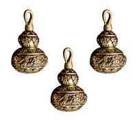 Angoily 3 Pcs Copper Gourd Adorn Calabash Pendant for DIY Key Chain Making