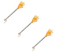 Angoily 3 Pcs Extendable Back Scratchers Foot Massagers Easy to Use Telescoping Handles Stainless Steel Convenient Back Massagers for People