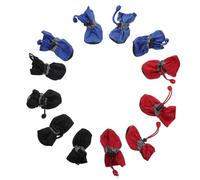 Angoily 3 Sets Waterproof Dog Rain Boots Thickened Nylon Cloth and Cotton Material with Strap for Pets on Rainy Days, Protect Dog Legs from Injury