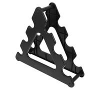 Angoily 3-tier Dumbbell Rack Weight Storage Stand with Kettlebell Holder Space-saving Small Weights Organizer for Home Gym Fitness Equipment