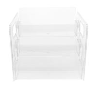 Angoily 3-Tier Vitamin and Supplement Bottle Organizer Storage Rack for Home Medicine Cabinet Acrylic Lightweight Pill Bottle Organizer Stand with Firm Placement for Family Trips and Work