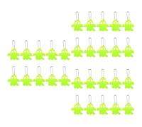 Angoily 30 pcs Halloween Ghost Reflective Pendants for Backpack Mobile Phone Durable Night Riding Safety Reflectors Fluorescent Yellow Green Practical Non Luminous Light Reflecting