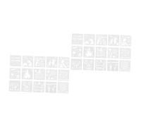 Angoily 30 pcs Plastic Painting Stencils Halloween Drawing Templates for Reusable Craft Patterns for Wall Decor and DIY Art Projects