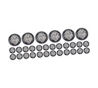 Angoily 30 Pcs Retro Metal Buttons Sew Sewing Buckles for Clothes DIY Decoration Durable Embellishments for Suits Coats Sweaters Black Silver Round Replacement