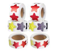 Angoily 3000pcs Shiny Incentive Star Stickers Self-Adhesive Reward Chart Decals for Classroom Activities Positive Reinforcement Crafts Scrapbooking