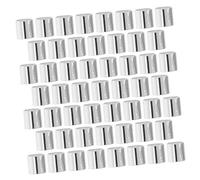 Angoily 3000pcs Silver Tube Crimp Beads Copper Jewelry Making Spacer Tubes for DIY Necklace Bracelet Earring Craft Copper Material Fit for Wire Cord Compatible
