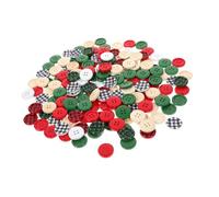 Angoily 300pcs Christmas Decorative Plastic Buttons Mixed Color Grid Sewing Buttons for Xmas Crafts Adorable Rust Resistant DIY Accessories for Clothes Jackets and Fabric Embellishments