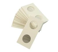 Angoily 300pcs Coin Holders Paper Clips for Collectors Assorted Thick Pulp Paper with Transparent Film Protective Storage for Coins and Stamps Easy to Use and Carry