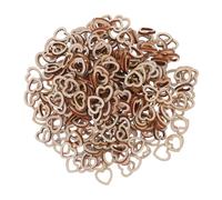 Angoily 300Pcs Hollow Wooden Heart Chips Natural Rustic Heart Shaped Wood Cutouts for Table Decor Wedding Valentines Day Party DIY Crafts