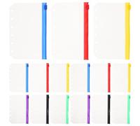 Angoily 30pcs A7 Mini Binder Pockets - 6 Holes Zipper Cash Envelopes for Budgeting - Loose Leaf Bags Planner Insert Pouches for A7 6-Ring Budget Wallet Binder