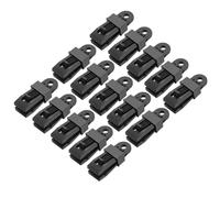 Angoily 30pcs Black PP Tent Clamps Awning Clips Windproof Fabric Grip | Heavy Duty Fastening, Inverted Tooth Design, No Grommets Needed, Protects Edges on Shade Cloth and Rain Covers