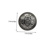 Angoily 30Pcs British Style Zinc Alloy Sewing Buttons for Coats Shirts Trousers Round Shaped Durable Buttons Three Elegant Classic Design for Garment Craft and Knitting