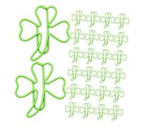 Angoily 30pcs Cute Colored Paper Clips Fun Office Supplies for Organizing Files Memos Bookmarks Clover Shaped Clips for Students Workers for Classroom Workspace Decoration