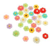 Angoily 30pcs Daisy Resin Charms for Crafts Hair Accessories Phone Case Decor Cute Flower Ornaments for Boys and Girls Hair Bands Decorations