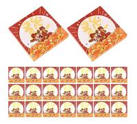 Angoily 30pcs Fortune God Sticky Notepads Self-adhesive Mini Memo Pads for Year Holiday Organization Removable Cartoon Note Pads for Teachers Students Workers