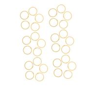 Angoily 30pcs Metal Book Binding Rings Yellow Reusable Loose Leaf Binder Rings for Paper Binding Notebook Keychain Index Cards Multipurpose Organizer for School Office Crafts