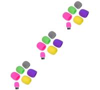 Angoily 30pcs Thick Mic Sponge Cover for Live Streaming Handheld Stage Microphone Windscreen Protective Sponge Cover for Singing Microphone