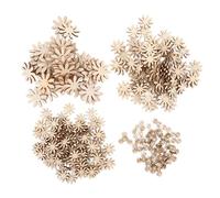 Angoily 350pcs Unfinished Wooden Flower Cutouts for Crafts Smooth Sturdy Wood Floral Shapes for DIY Painting Handmade Wood Blocks Educational Puzzle for Creative Art Projects and Birthday