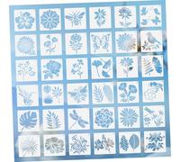 Angoily 36 Pcs Floral Bird Bee Stencils for Crafts Painting Templates Reusable Drawing Patterns for Wood Paper Natural Animal Plant Designs for Wall Decor and DIY Projects