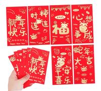 Angoily 36pcs Chinese Year Red Envelopes with Snake Zodiac Design Intricate Bronzing Lucky Money Packets for Spring Festival Standard Cash Holders with Blessings for Lunar Celebrations and