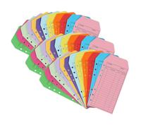 Angoily 36Pcs Colorful Cardstock Cash Envelopes with Secure Seal for Budgeting Cash Deposits and Tip Management Letter Deposit Cases for Coins and Checks for Organized Money Saving
