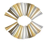Angoily 36pcs Trumpet Flower Bead Caps for Jewelry Making Craft Cones and Spacer End Caps for Bracelets Necklaces and DIY Supplies Non-Rusting for Use
